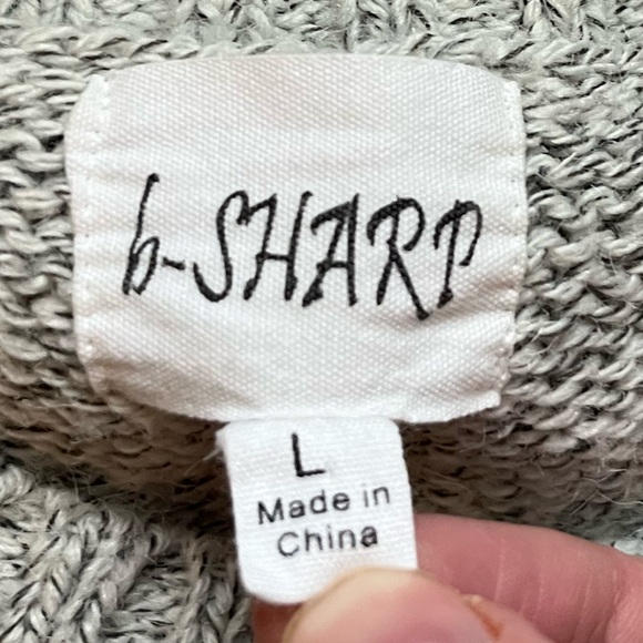 B-Sharp Polka Dot Knit Sweater Size L Whimsigoth Quirky Preppy Bauble Neutral - Picture 7 of 12